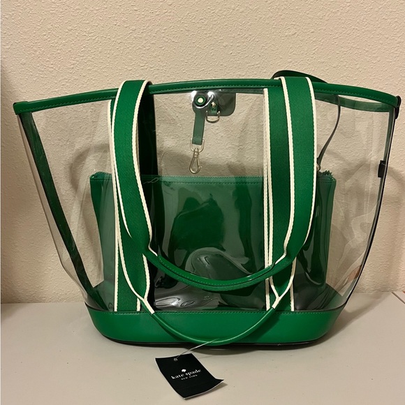 Kate Spade Emerald Green Clear Tote - Picture 2 of 8